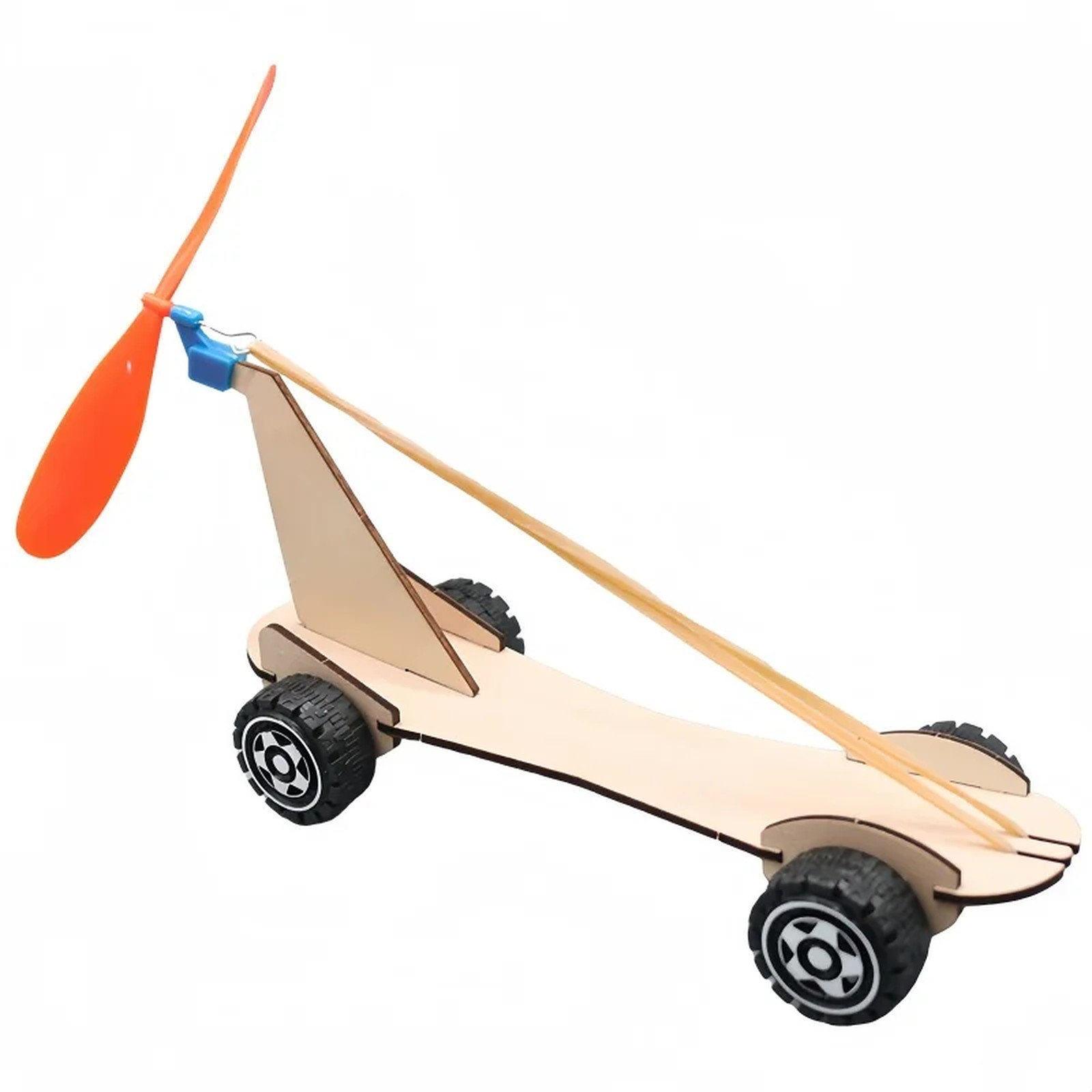 DIY 橡筋動力螺旋槳車｜木製 STEM 科學手作