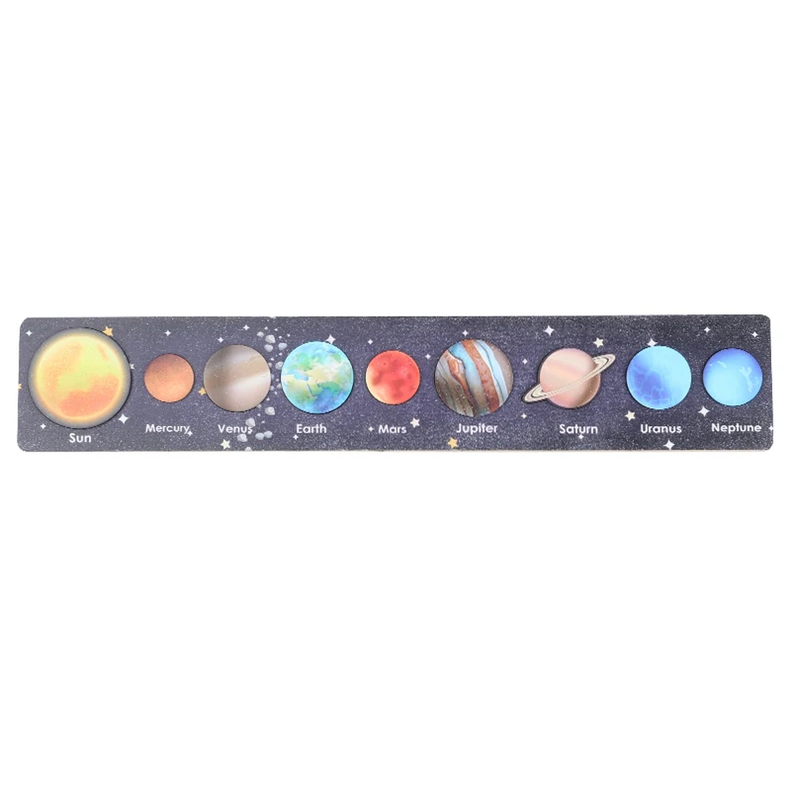 木製太陽系行星拼圖｜八大行星配對託盤